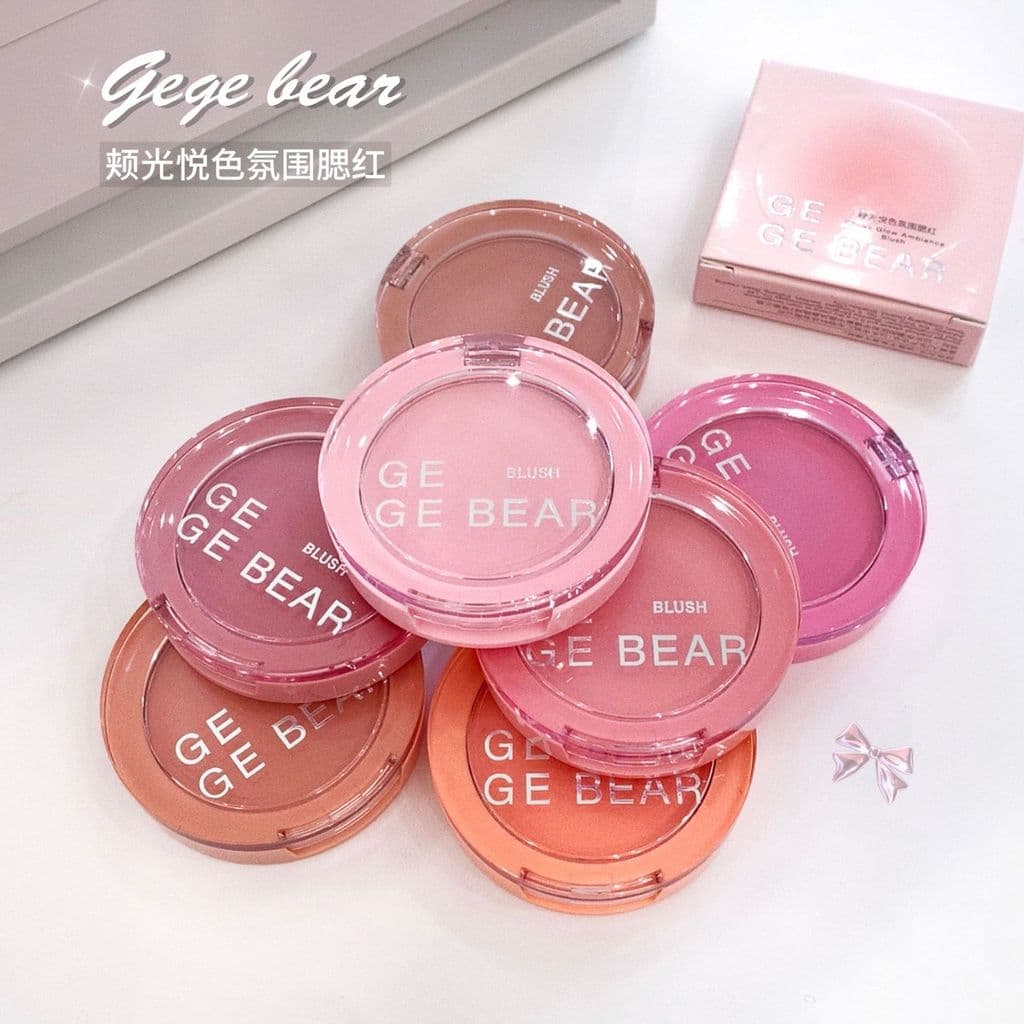 Pequeno peixe begônia mesmo estilo Blush cedo oito Pseudo-Face Natural boa tez pó delicado ajuste fácil de borrar Rouge
