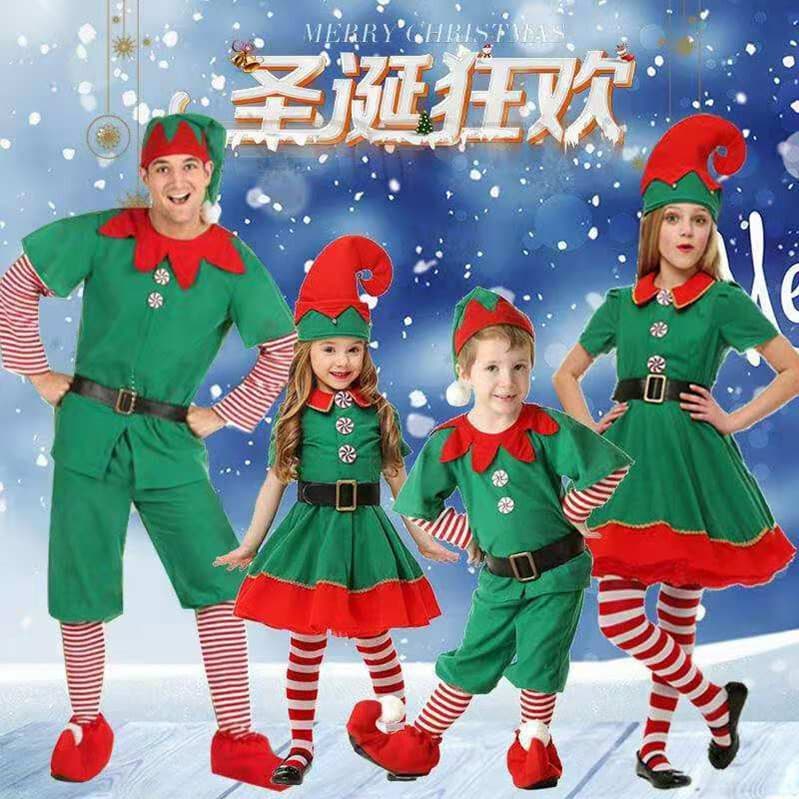 Fantasia de Festival sagrado para crianças, fantasia de performance de elfo de natal para homens e mulheres, fantasia de
