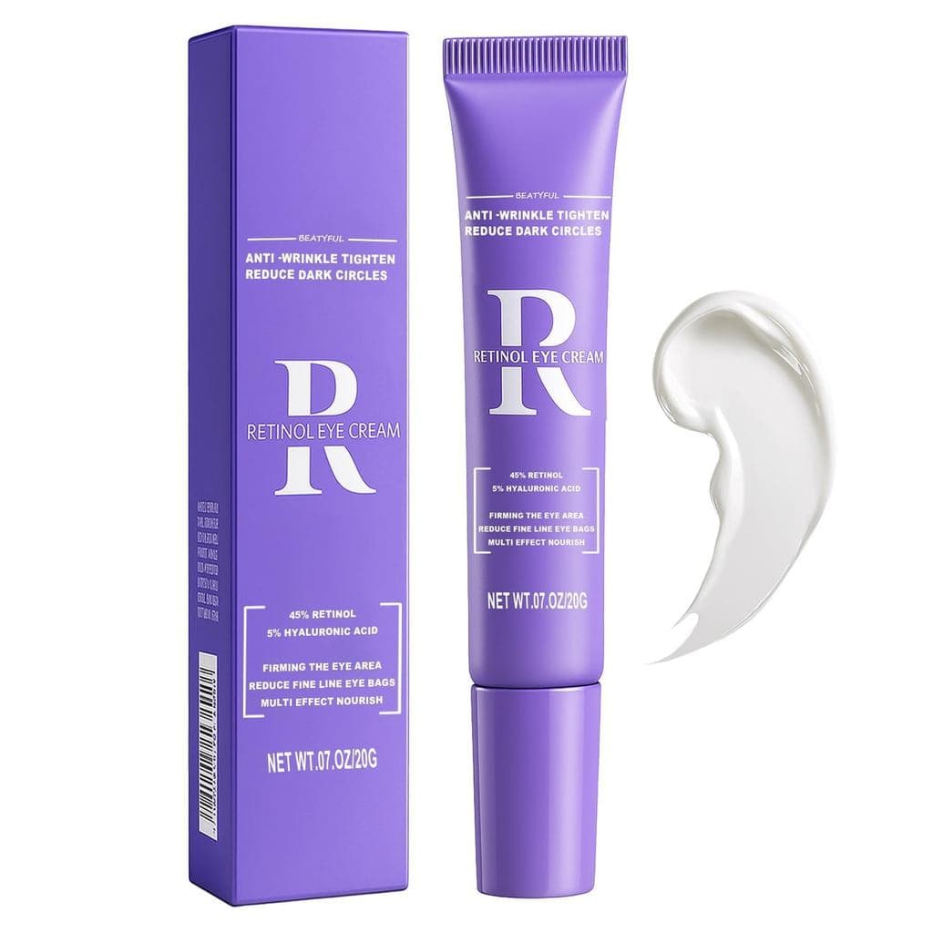 Creme para os Olhos com Retinol, Creme Hidratante para os Olhos, Creme Diário Anti-Rugas Roxo