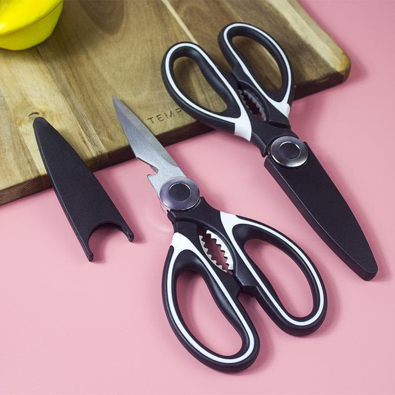 Tesoura multifuncional de aço inoxidável para uso doméstico, tesoura forte de osso de frango, tesoura de cozinha espessa