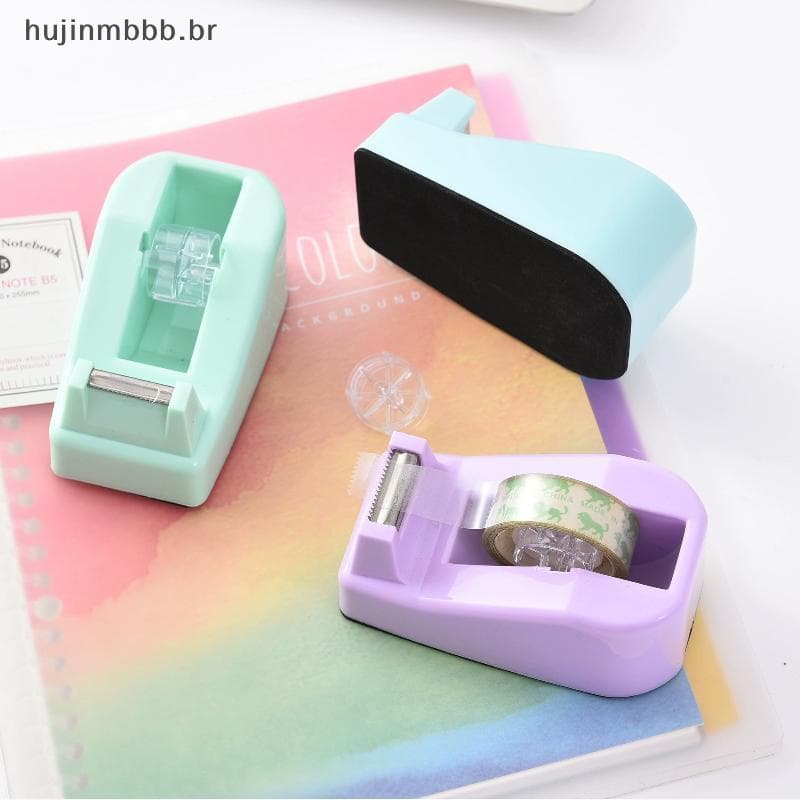huji Macaron Cor Pequena Dispensador de Fita , Base Estável Ponderada E Afiada Para Escritório Escola Casa DIY Artesanat