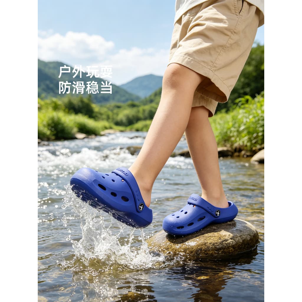 Verão crianças buraco sapatos médio grande crianças exterior Wear de secagem rápida respirável meninos meninas sola maci