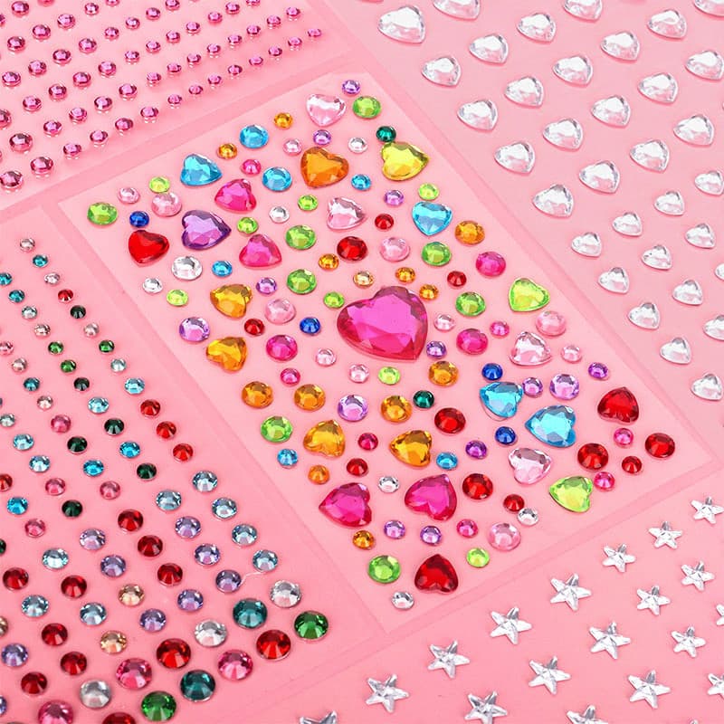 Jerry Diamond Stickers Adesivos de cristal infantil Performance de palco Maquiagem para os olhos Lágrimas de diamante br