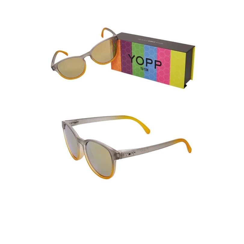 Óculos De Sol Polarizado Uv400 Gray Tu-ton Amarelo G Tu ton Amarelo Redondo