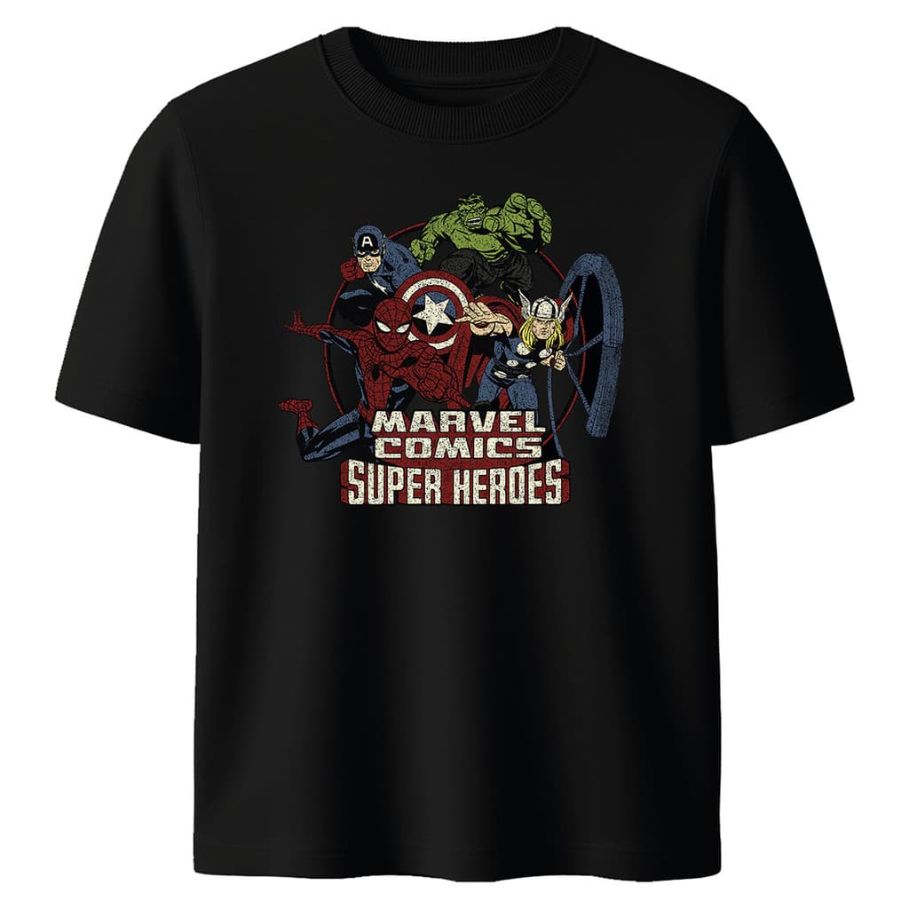 Camiseta Malwee Kids Marvel Comics Super Heroes Em Algodão Infantil Menino 1000135411