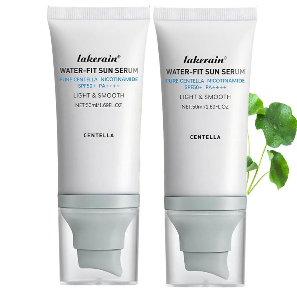 2 Peças Protetor Solar Centella SPF 50, Sérum Solar Centella Water-Fit, Proteção de Longa Duração, Proteção Nutritiva pa