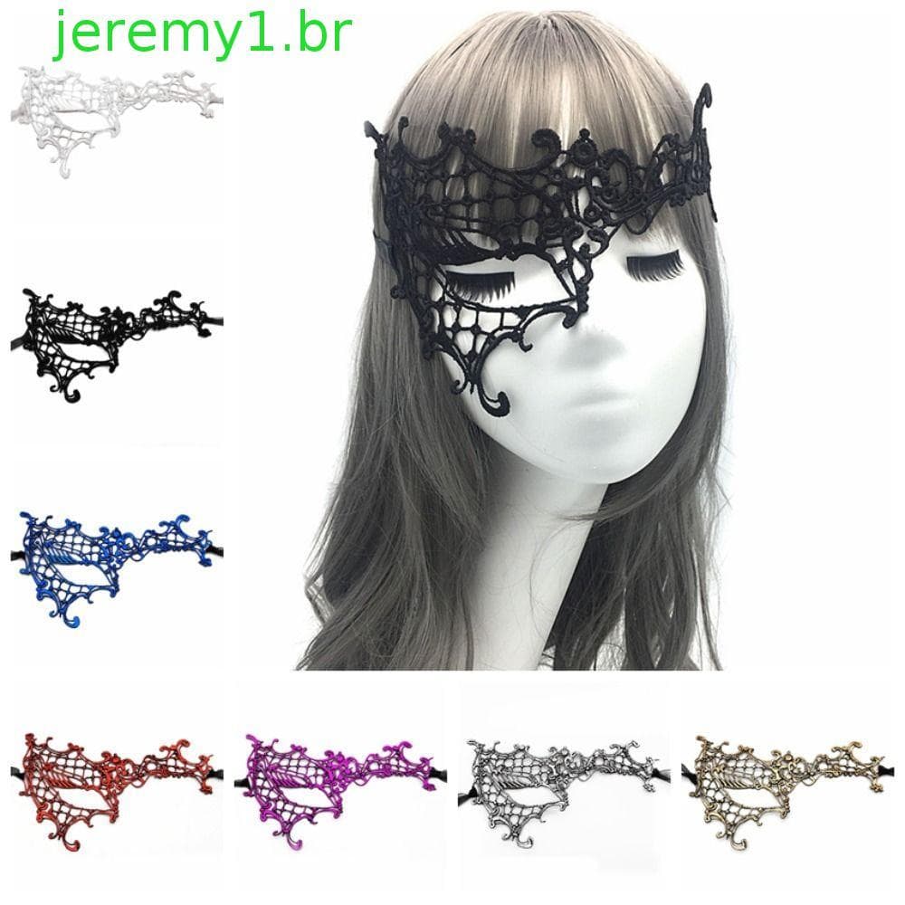 JEREMY1 Adereços De Baile De Cosplay , Máscara De Veneza Olho De Renda Oca , Suprimentos De Festa Maquiagem Meia Facial