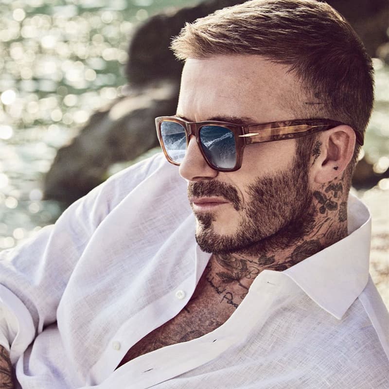 David Mesmo Estilo Óculos de Sol Retro Estilo Óculos de Sol Retro Moda Masculina Quadrado Anti-Ultravioleta