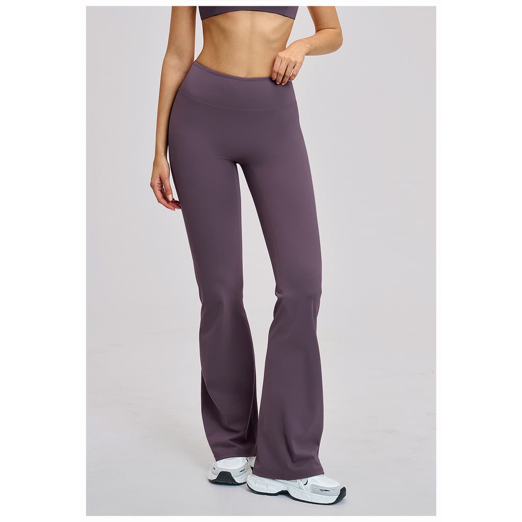 Calças de Yoga de cintura alta magro perna larga calças largas correndo esportes Fitness calças largas