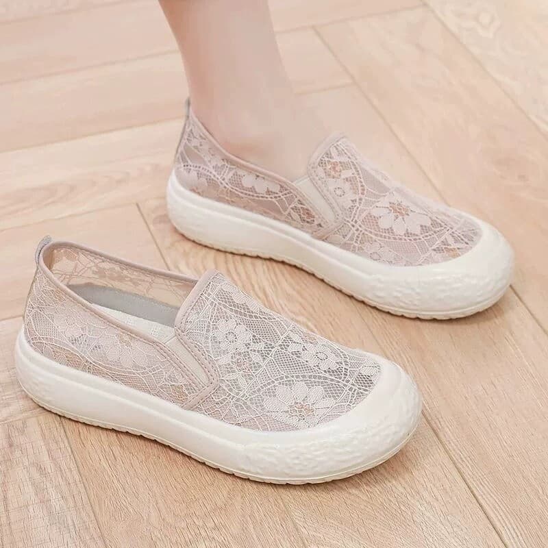 2026 malha velho pequim sapatos de pano feminino verão Casual moda balde sapatos respirável novo estilo de sola grossa n
