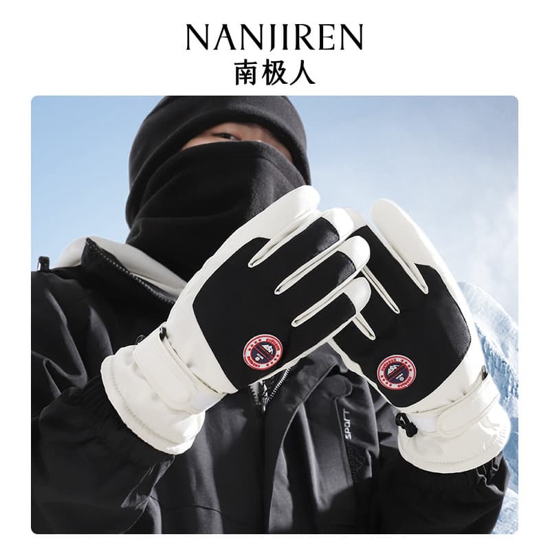 Antártica luvas quentes homens inverno esqui ciclismo motocicleta quente à prova de vento luvas impermeáveis mulheres Z