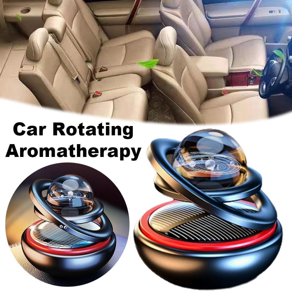 Enfeites De Aromaterapia Solar Para Carro , Bola De Cristal Suspensa Dupla , Perfume Rotativo Decoração De Doméstico