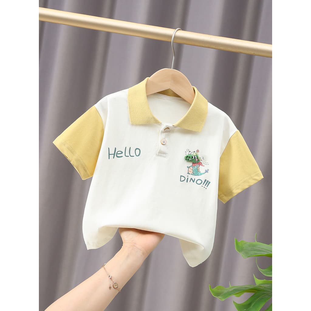 Meninos camiseta de manga curta 2026 novo estilo crianças roupas de verão puro algodão camisa POLO bebê menina verão beb