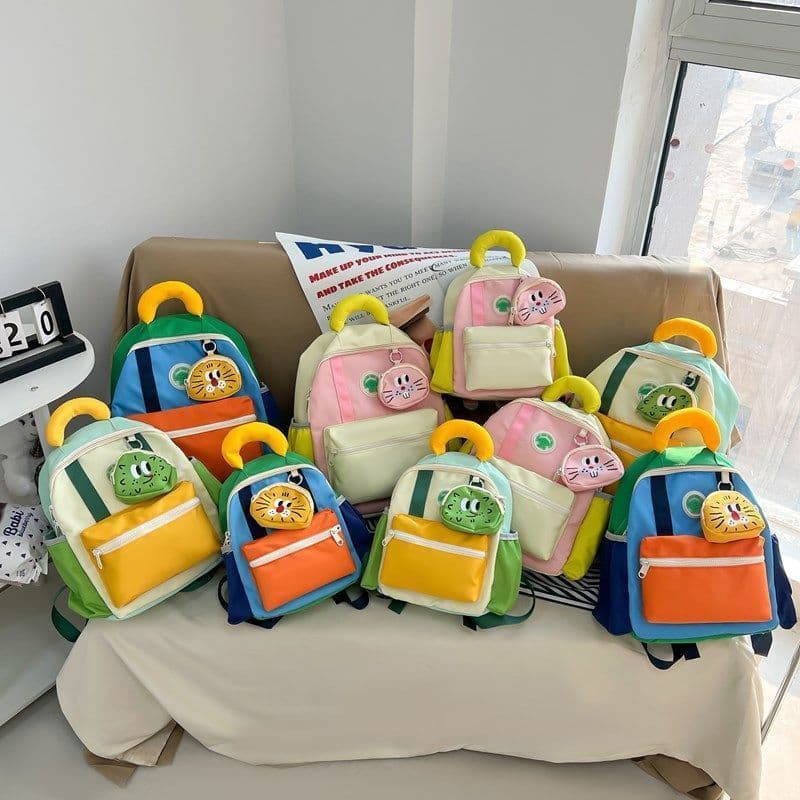 Jardim de infância doce cor mochila crianças Ultra-leve contraste cor menino mochila frutas menina saco de pesquisa ao a