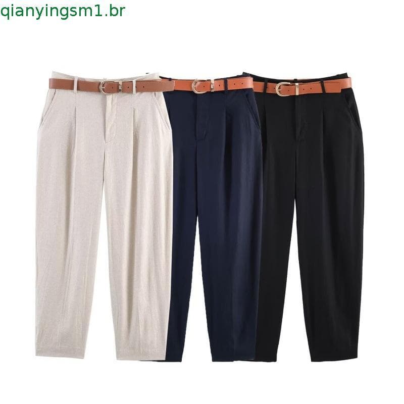 Primavera Verão Novos Produtos Calças Plissadas Femininas 2753228