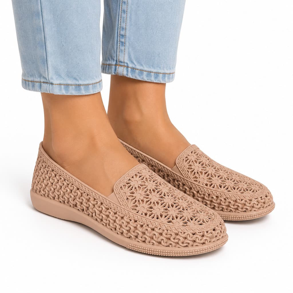 Sapato Feminino Casual Antiderrapante Leve Sapatilha Feminina Furadinha para Trabalho e Passeios