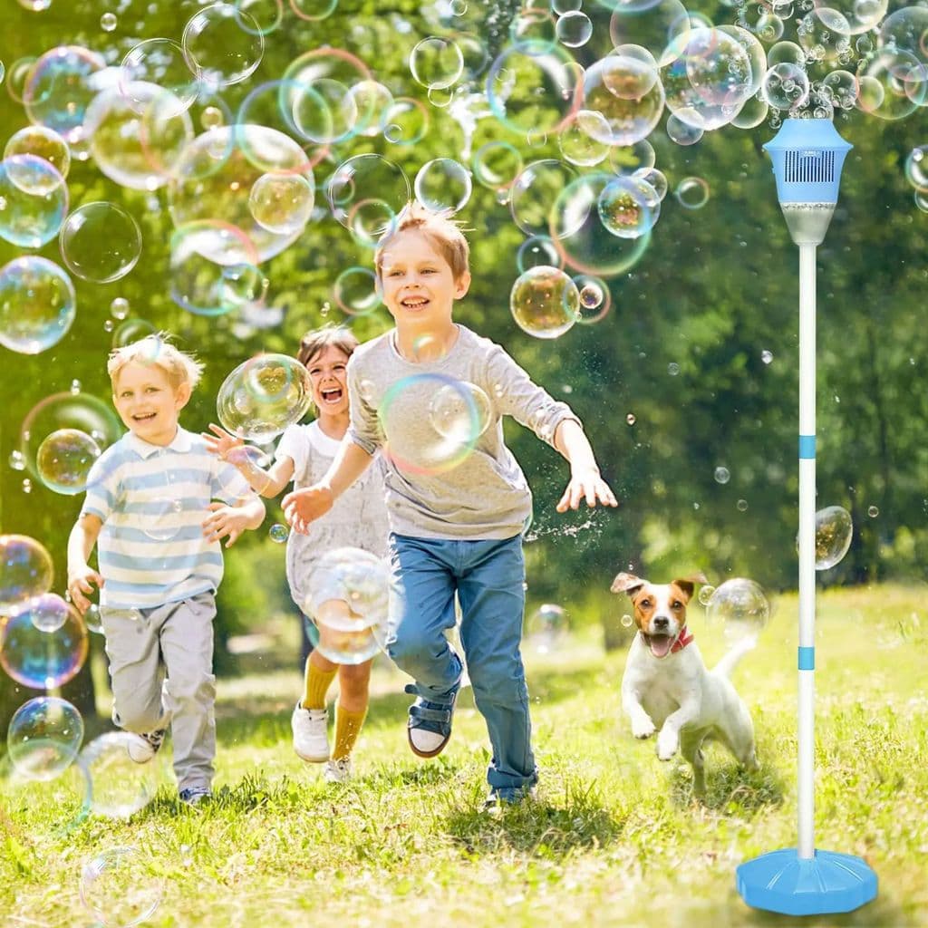 Máquina automática de bolhas de 8 furos - com espuma de sopro contínuo do Motor, brinquedos divertidos de verão para cri