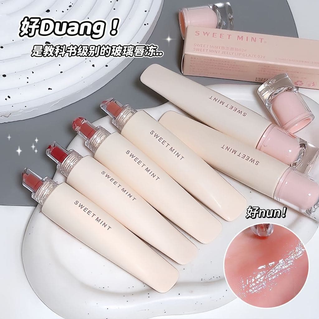 Gel labial, hidratante e nutritivo para lábios volumosos, resistente ao suor e de longa duração, com acabamento espelhad