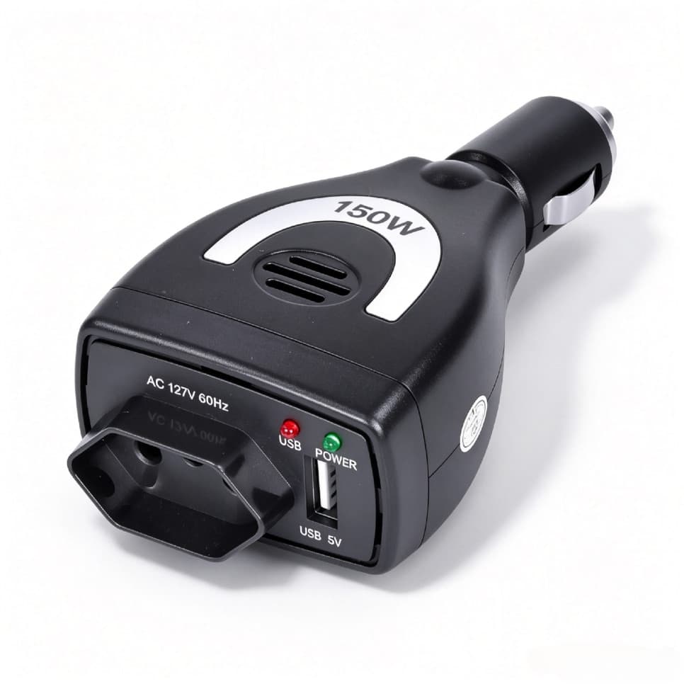 Tomada Para Carro Inversor 12v 110v 75w Thype Usb Carregado