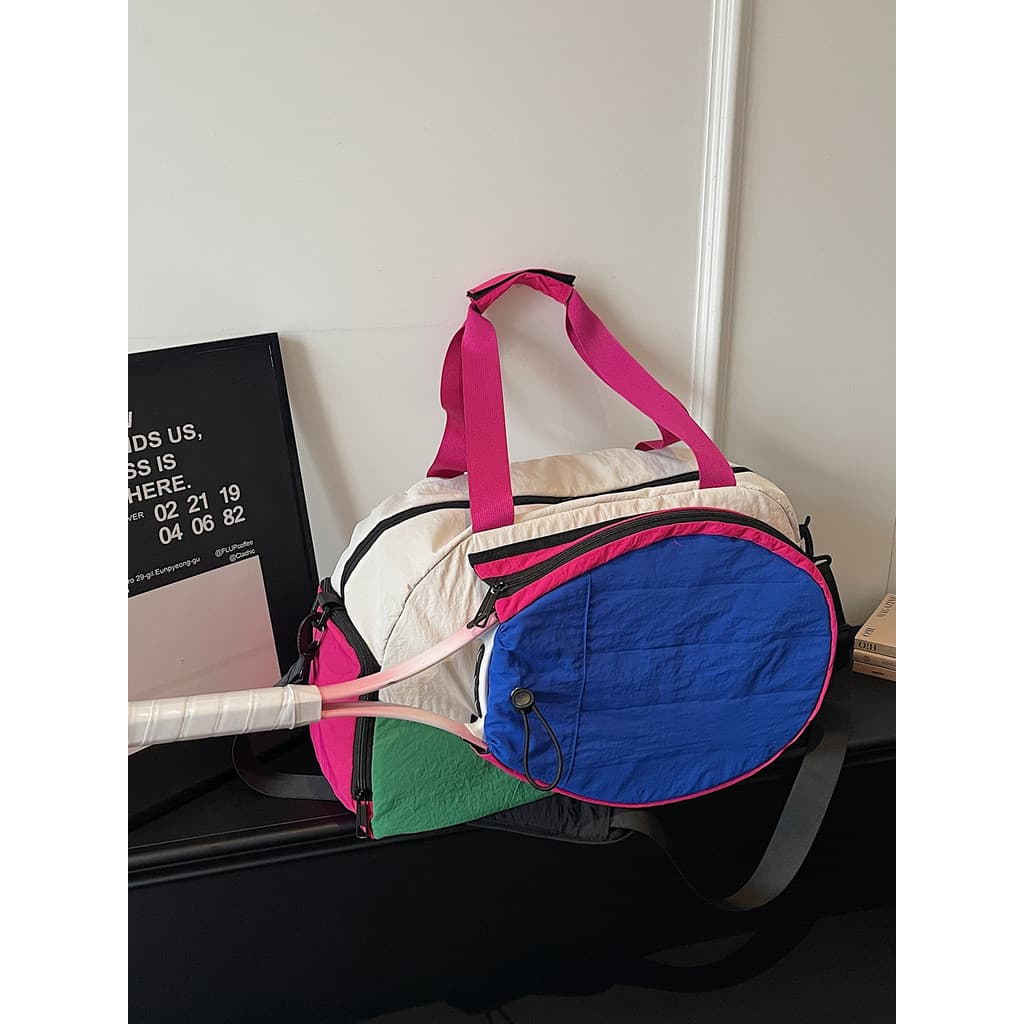 Shirui contraste cor saco de Badminton saco de tênis raquete grande capacidade saco de viagem de um ombro mochila esport