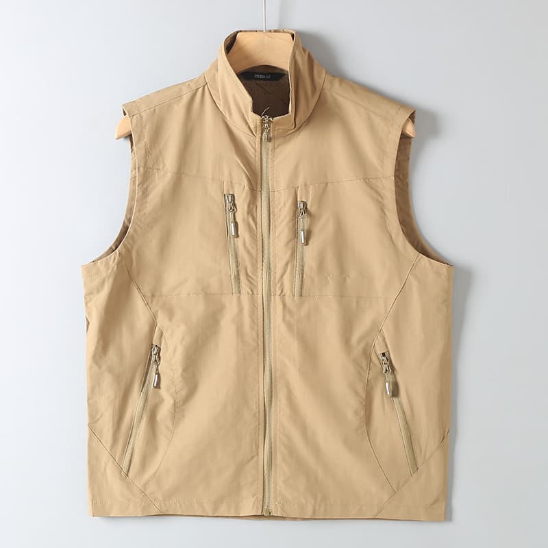 Comércio exterior exportação cauda bens primavera outono masculino Multi-bolso Design de secagem rápida respirável gola