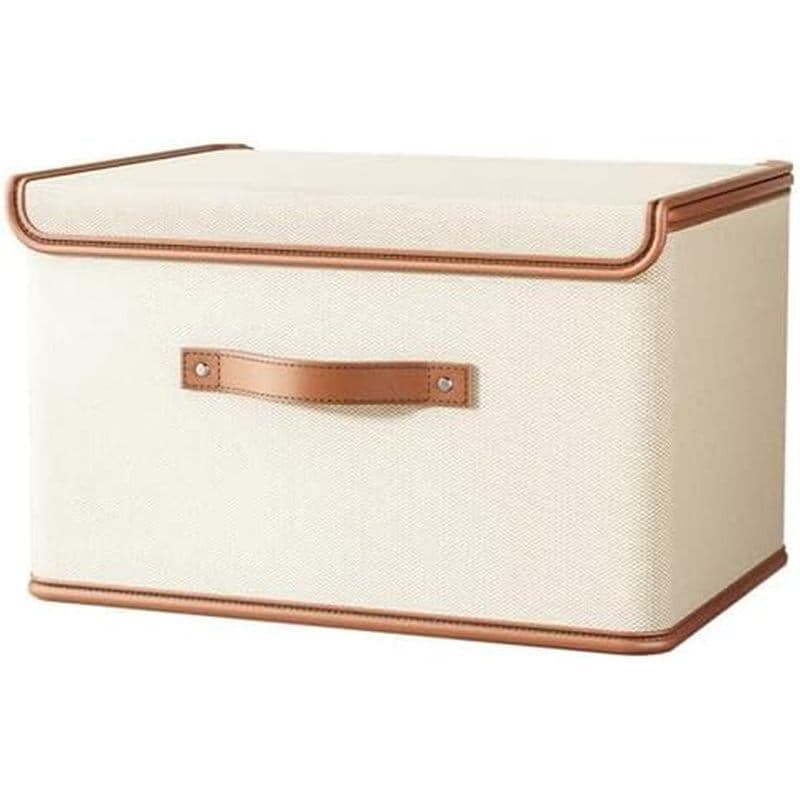Caixas De Armazenamento De Tecido Oxford Com Tampa Anexada-Organizador De Roupas Grande (44x30x29cm) , Armário Dobráveis
