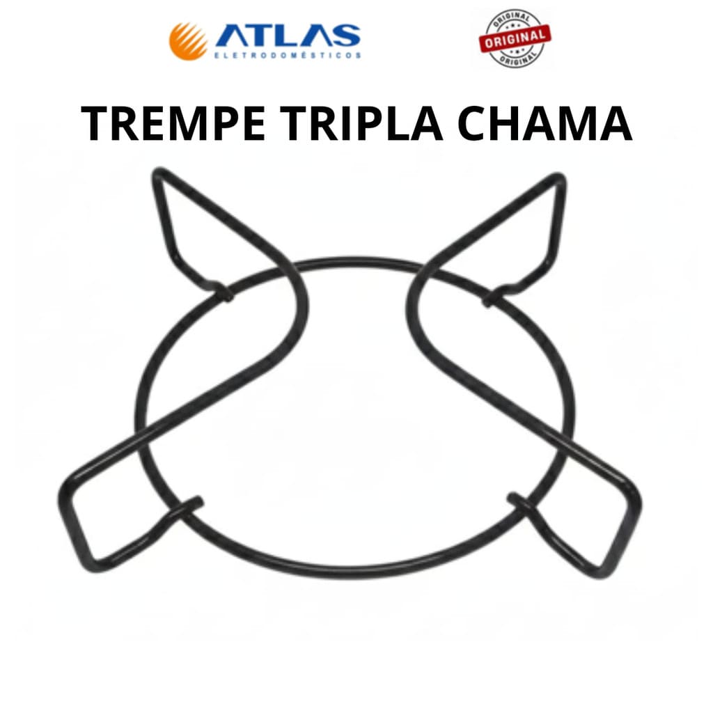 Trempe Grade Grelha Tripla Chama Cooktop Fogão Atlas Agile Tropical Glass -  1 PEÇAS