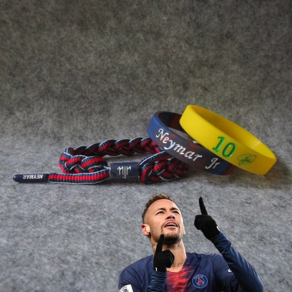 Conjunto de três peças: Pulseira de silicone Signature / Signature / Brasil Nº10 / Estrela / Neymar