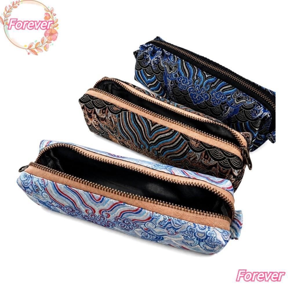 Bolsa De Lápis EQUIP , Estilo Chinês Com Padrão Bordado , Papelaria Resistente Ao Desgaste Anti-Queda