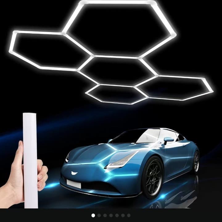 Luminária LED Colmeia Hexagonal 5Furos 6500k 192wpara Garagem, Salão de Beleza e Barbearia