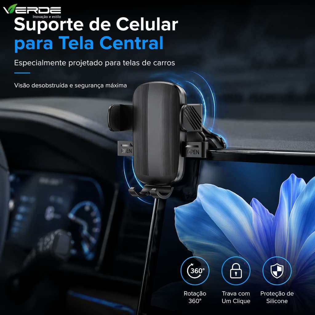 Novo Suporte de Celular para Carro 2026 Suporte Dedicado para Telas Flutuantes do Console Central