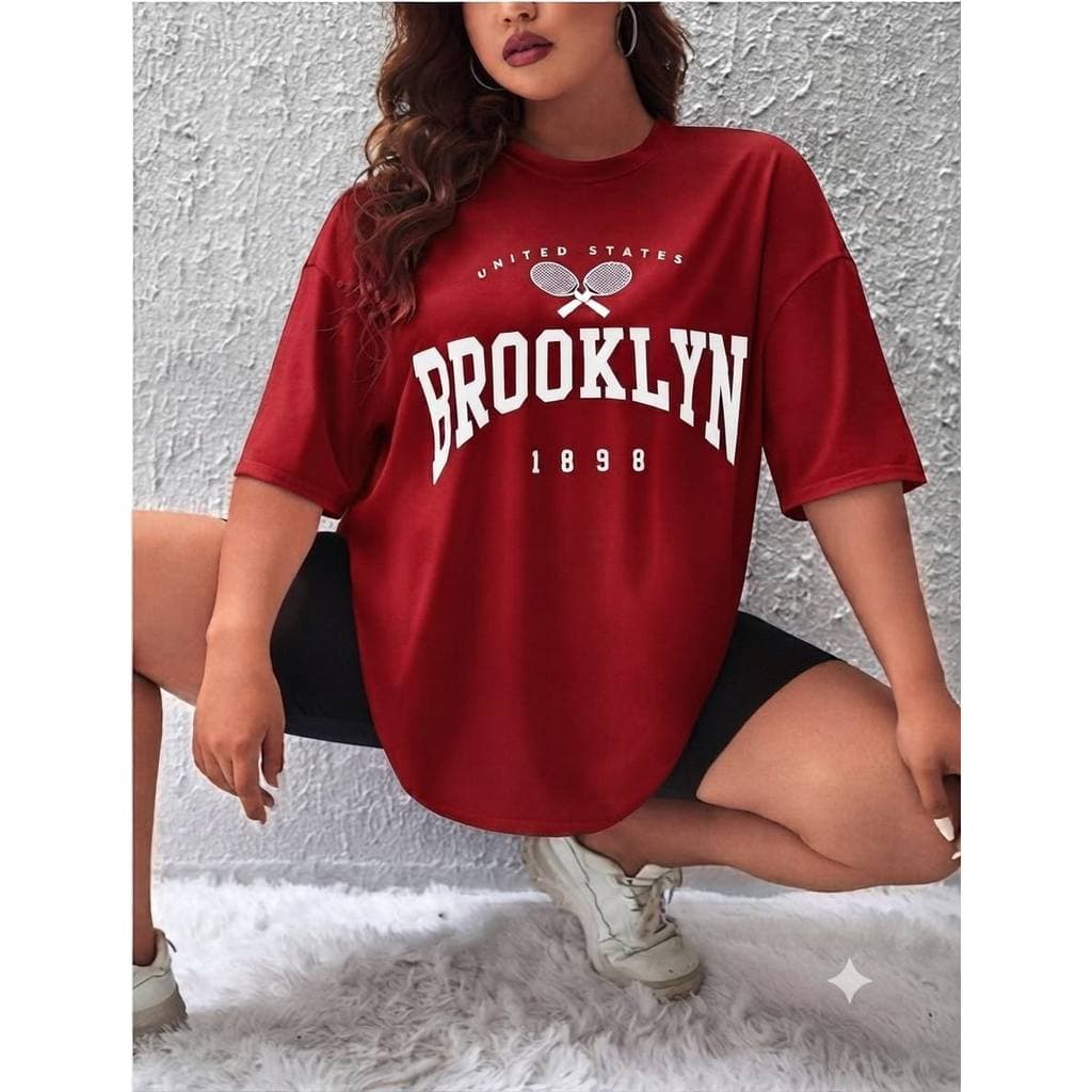 Camiseta Brooklin Sport Over Moda, Plus Size, Moda Casual, Despojado, Street, 100% Algodão