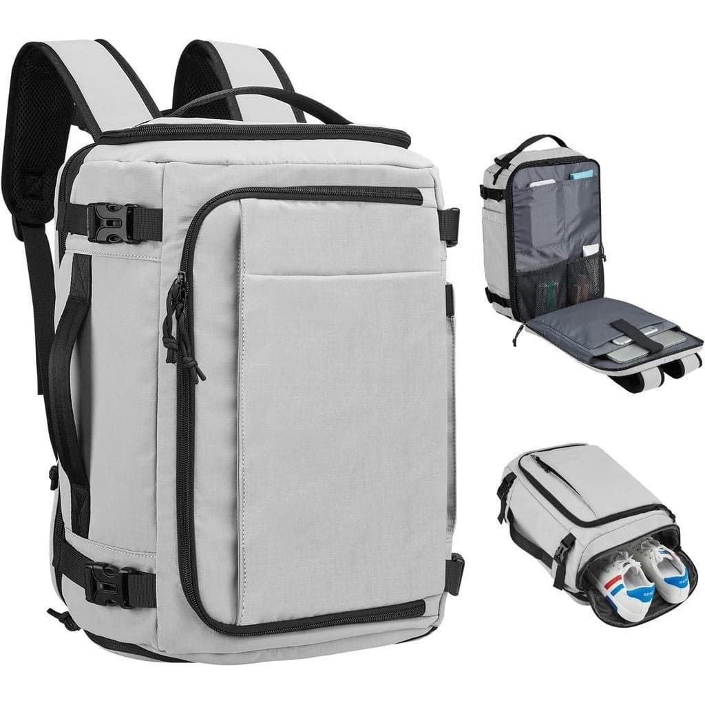 Mochila de Viagem CarryOn com Compartimento para Sapatos, Aprovada para Voo, para Laptop AJYK