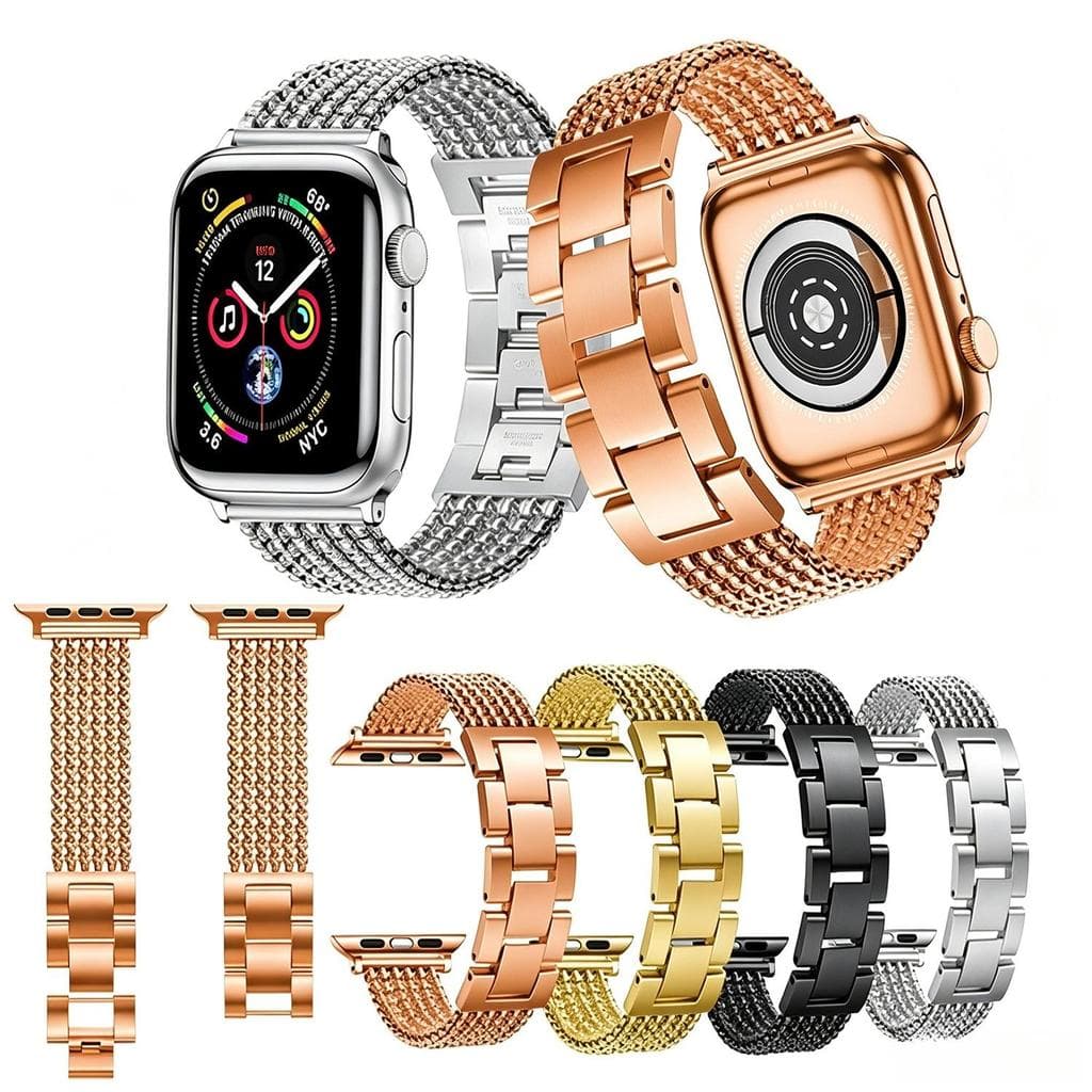 2 Em 1 Link De Aço Inoxidável Milanese Loop Watch Banda Pulseira De Substituição De Metal Ajustável Para Smartwatch Reló