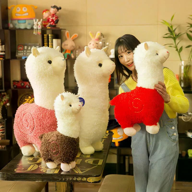 Adorável Brinquedo De Pelúcia De Alpaca , Animal Macio Japonês , Cordeiro De Ovelha Fofo , Travesseiro De Dormir , Decor