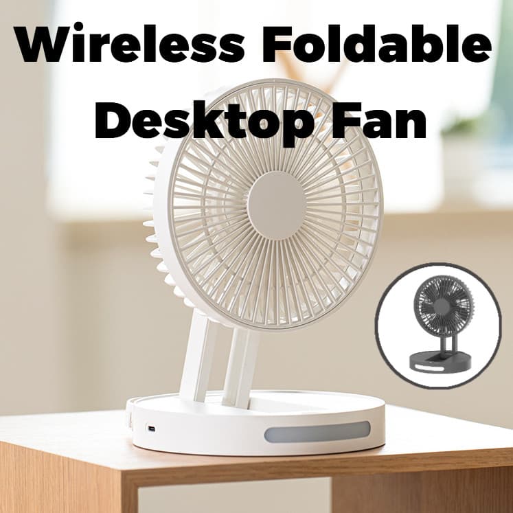 Com luz atmosférica ventilador de mesa sem fio silencioso ventilador de carregamento de vento alto