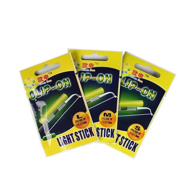 Kit 3x Luz para Vara Clip-On Pesca Anoite Fluorescente - Pequeno