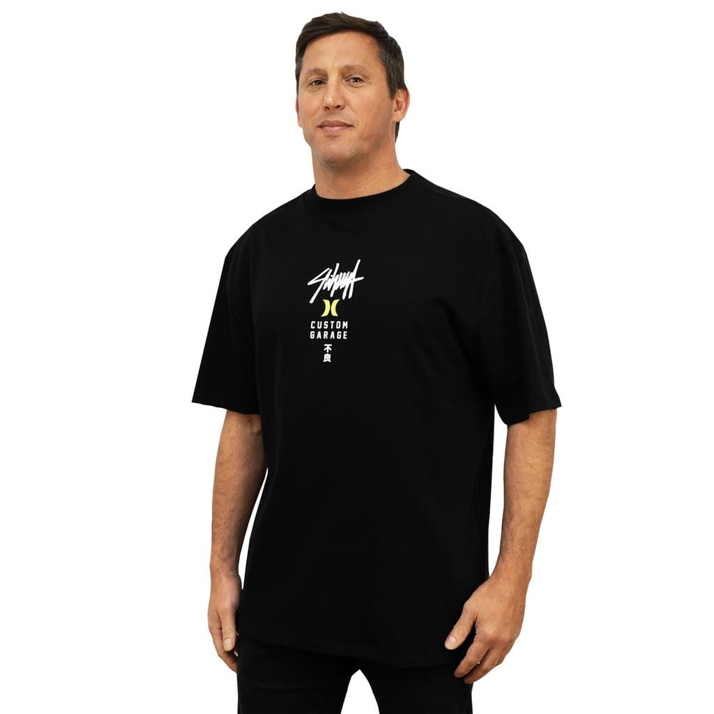 Camiseta Max Fit Hurley x Shibuya Signature Block Party Black