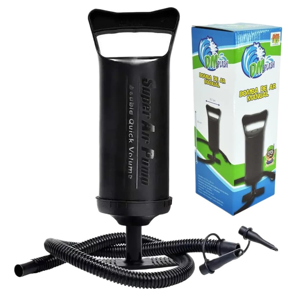 Inflador Manual Bomba De Ar 30cm Colchão Inflável Piscina