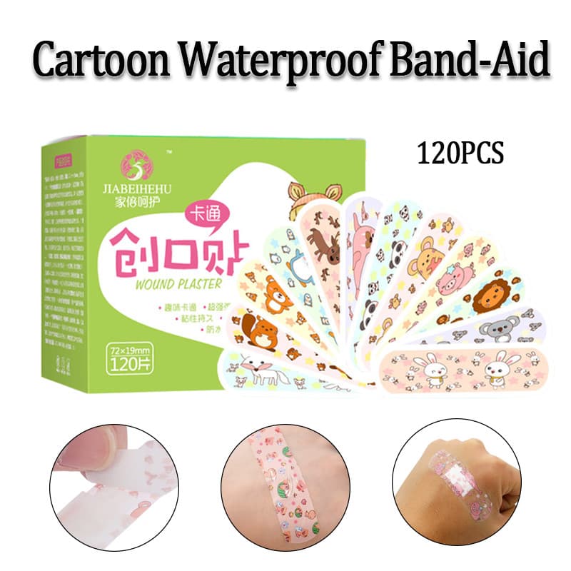 120 Pcs Bonito Dos Desenhos Animados À Prova D'água Band-Aids Bandagem De Gesso Transparente Remendo De Cuidados De Prim