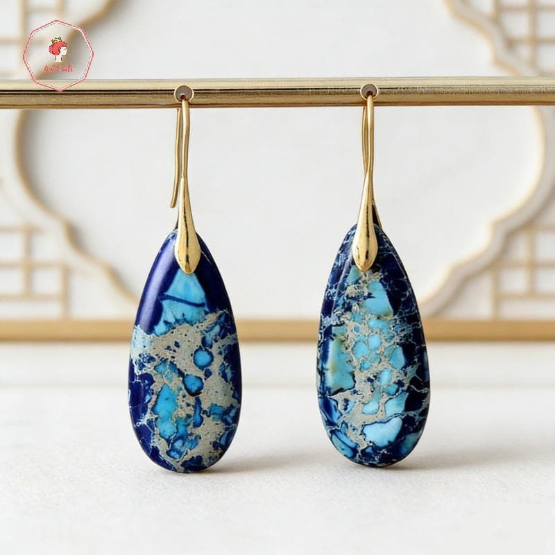 AACAR Estilo Boêmio Geométrico Pedra Natural Pingente Brincos Para Mulheres Elegante Jóias Artesanais Roupas Diárias Nov