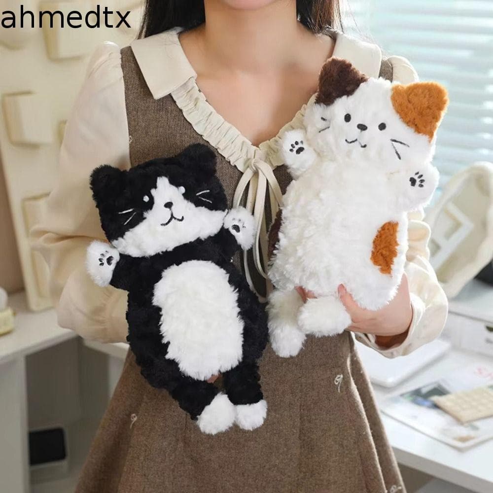AHMEDTXB Brinquedo De Pelúcia De Gato De Olhos Grandes , Boneca Preto De Simulação Macia E Fofa , Linda Marrom