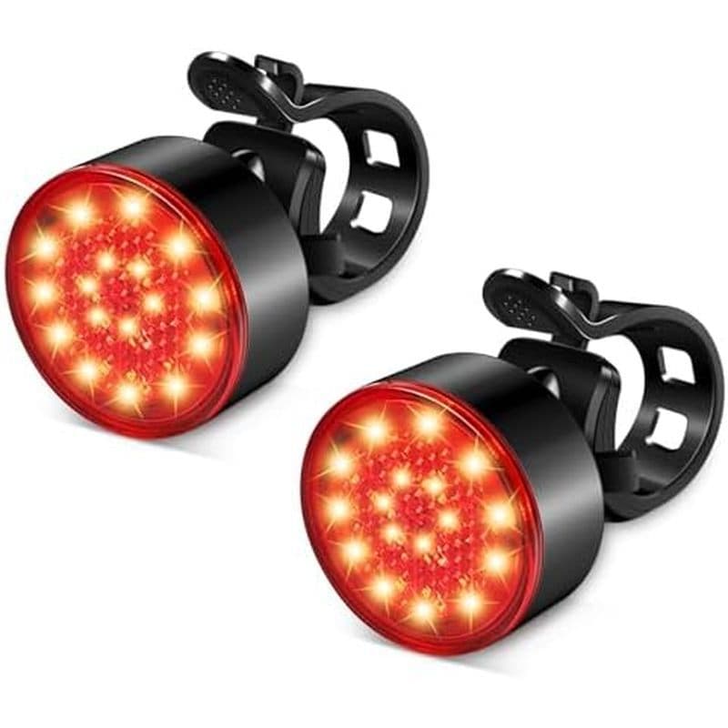 Ascher USB Recarregável LED Luzes Traseiras De Bicicleta 2 Pacotes , Luz Traseira Brilhante Para Ciclismo , 4 Opções De