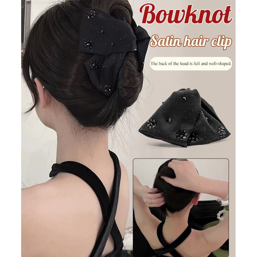 [Design Elegante] Soft Satin No Slip Laço De Cetim/Presilha Elegante/Acessórios Femininos