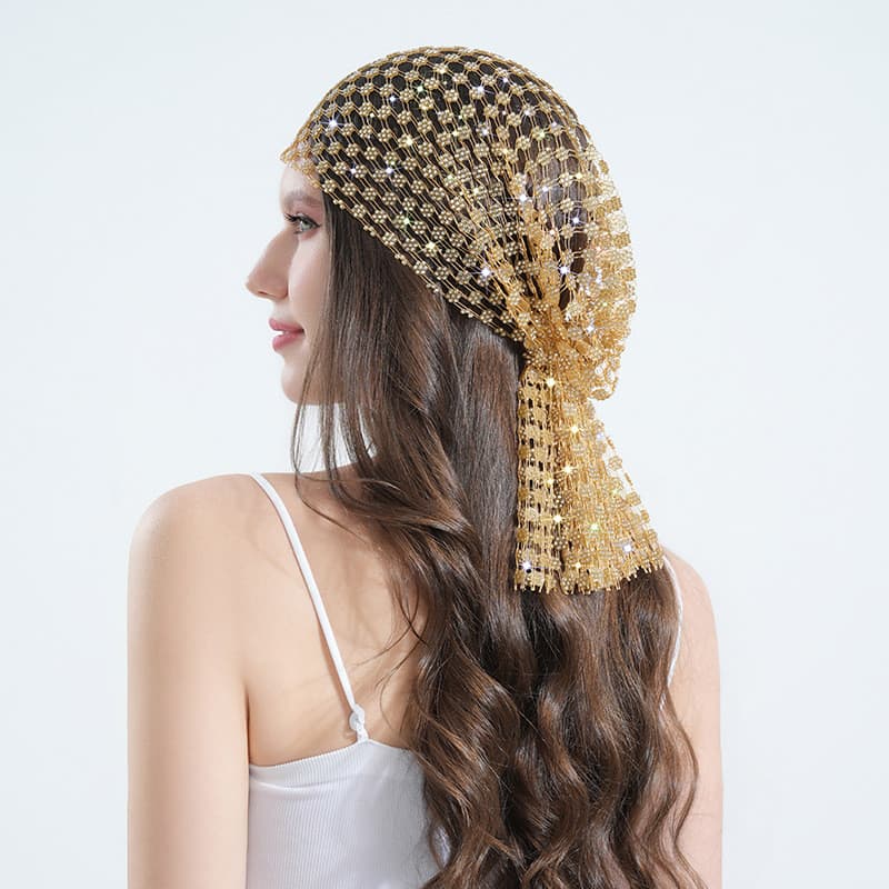 Chapéu de com Strass e Diamantes Brilhantes, Chapéu Vazado Personalizado para Festas e Festivais de Música ao Ar Li