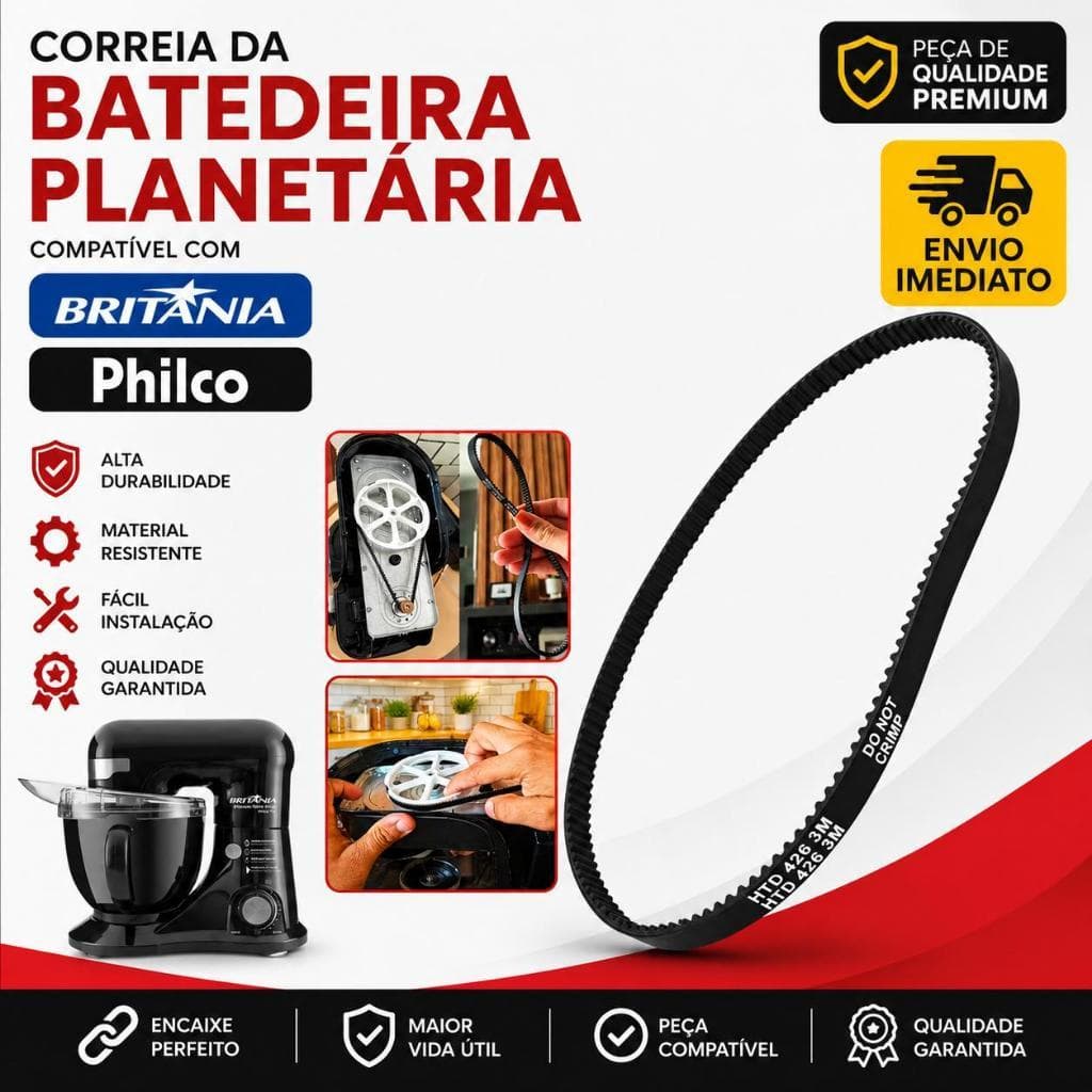 Correia Borracha Compatível Batedeira Planetária Britânia Philco
