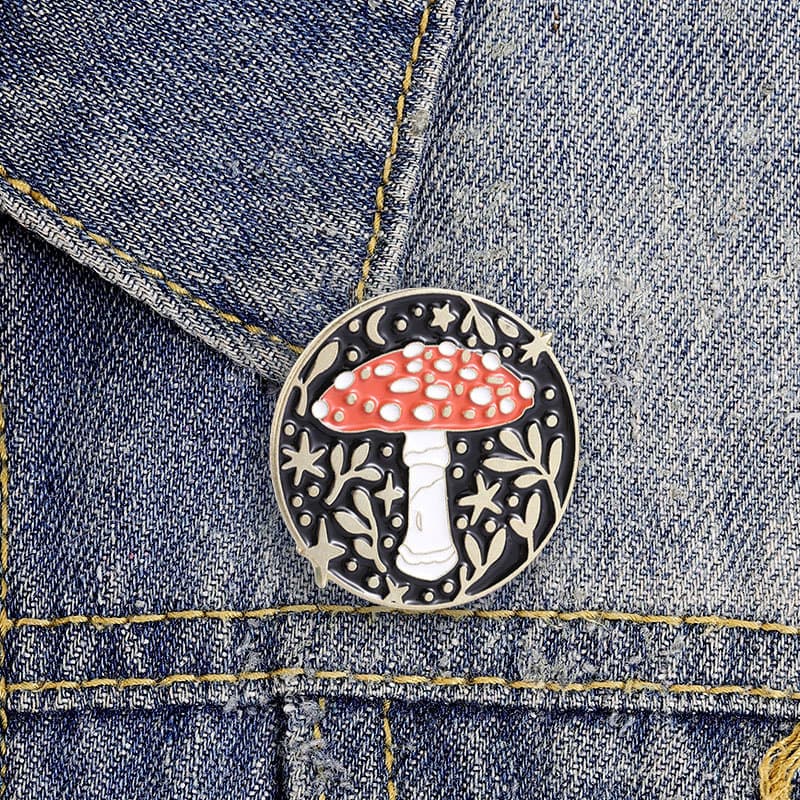 Broche Esmaltado De Cogumelo Amanita Muscaria , Acessórios De Roupas Da Moda , Mochila , Crachá , Joia , Presente