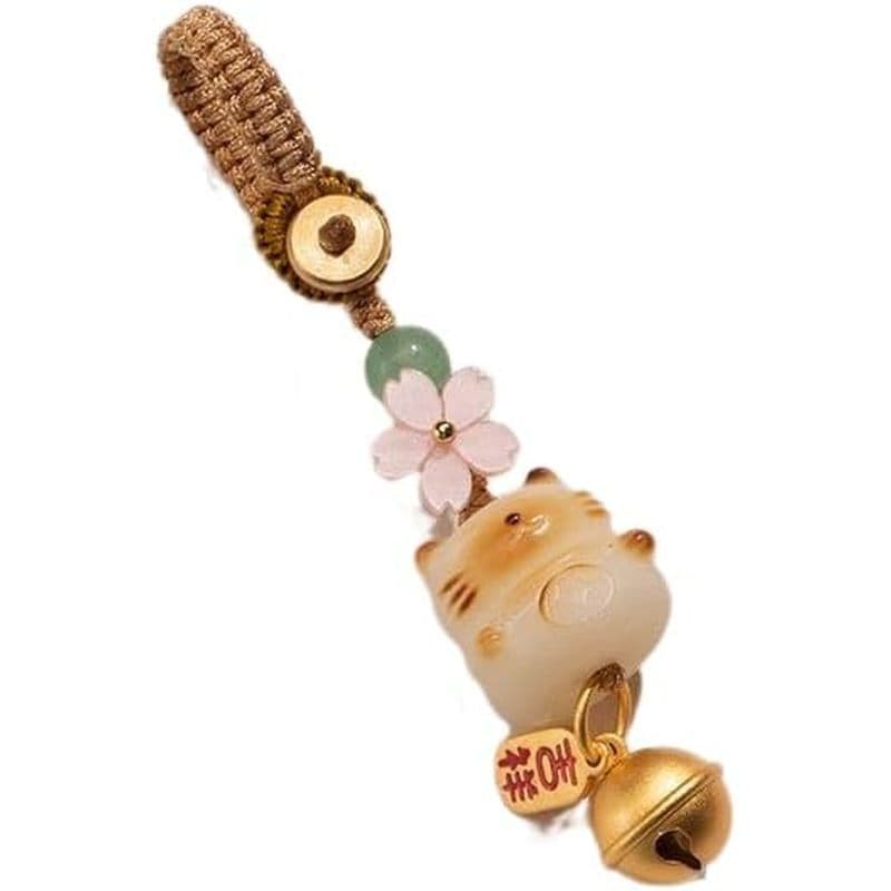 Bodhi Flor De Cerejeira Osmanthus Pingente Chaveiro Estilo Chinês Pequeno Urso Telefone Charme Acessórios Do Carro