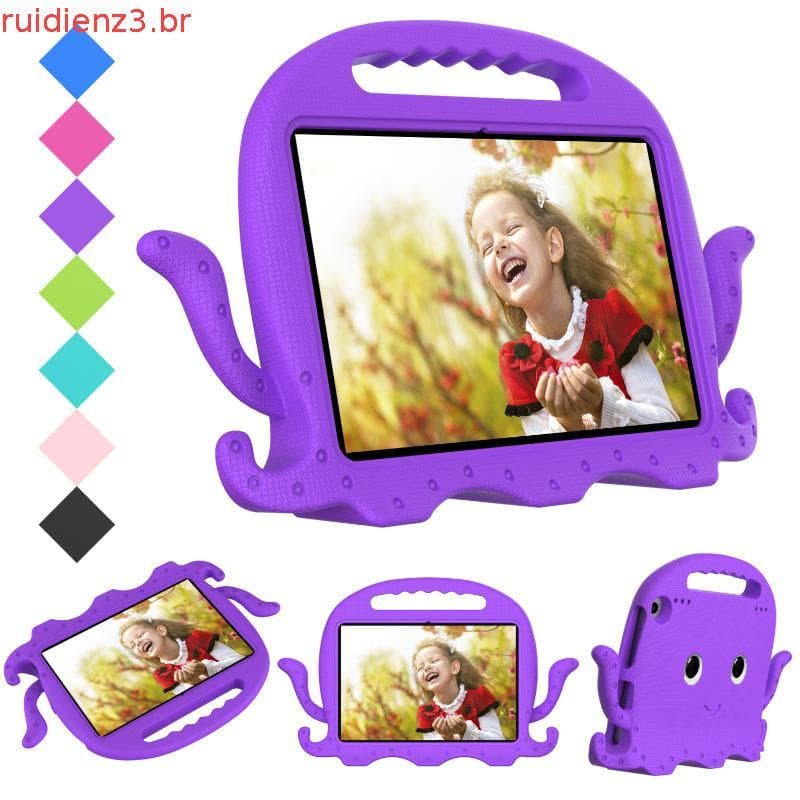 Para Amazon Kindle Fire HD8 2020 10th HD 8 Plus 2020 2022 12th 8.0 inch Case Shockproof Kids Eva Handle Cover Octopus P