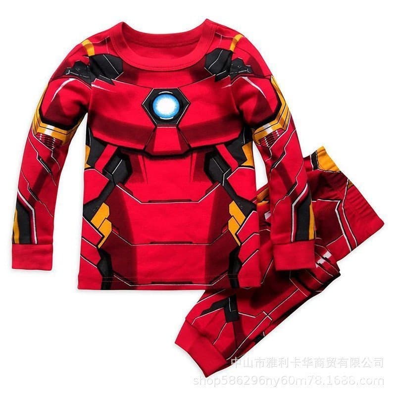 Novo Conjunto de Pijamas do Homem de Ferro e do Hulk para Crianças, Roupas de Manga Longa para Meninos e Meninas QUK4 48